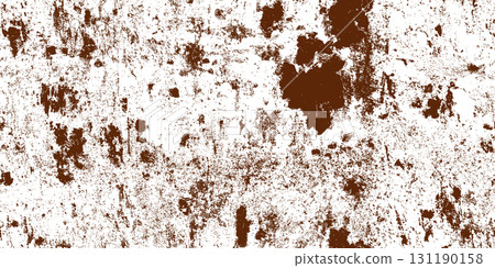 Grungy brown on white seamless bg with rust or dirt 131190158