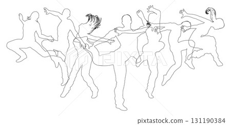 Dancers Silhouette Street Dance Poses Silhouettes Dancers Silhouette Street Dance Poses Silhouettes 131190384