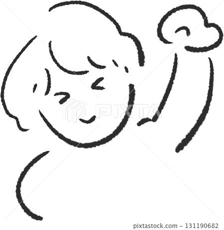 一個人握拳的插圖 131190682