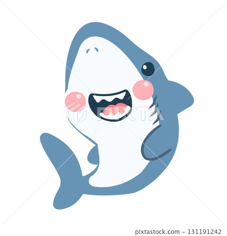 Cute Cartoon Shark Illustration Cute Cartoon Shark Illustration 131191242