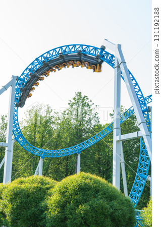 Roller coaster in the amusement park 131192188