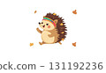 Hedgehog running 131192236