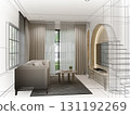 modern living room interior design, 3d rendering 131192269