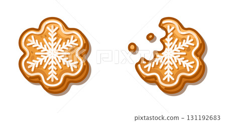 Gingerbread Snowflake Cookie Gingerbread Snowflake Cookie 131192683