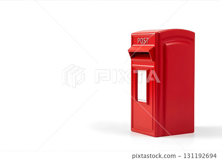 3d red mailbox in white space 131192694