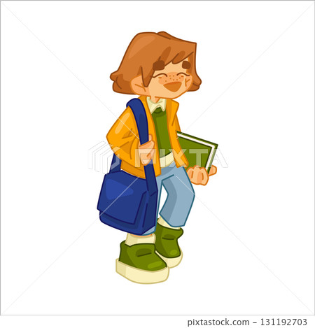 Schoolgirl Cartoon Character 131192703