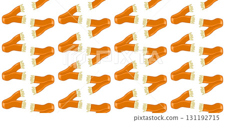Seamless Orange Scarf Pattern 131192715