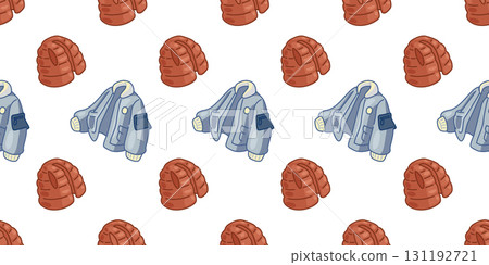 Seamless Winter Jacket Vest Pattern 131192721