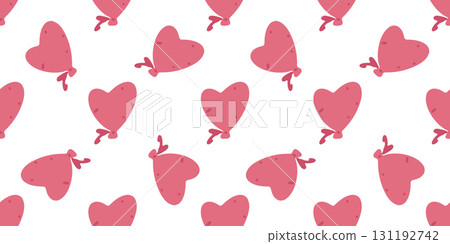Seamless Pink Heart Balloon Pattern Seamless Pink Heart Balloon Pattern 131192742