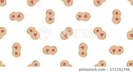 Seamless White Rose Bouquet Pattern 131192746