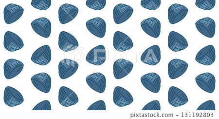 Seamless Blue Winter Hat Pattern 131192803