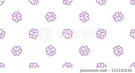 Seamless Purple Gift Box Pattern Seamless Purple Gift Box Pattern 131192816