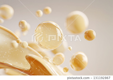 Shiny gold bubbles close-up Shiny gold bubbles close-up 131192867