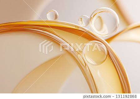 Shiny gold bubbles close-up 131192868