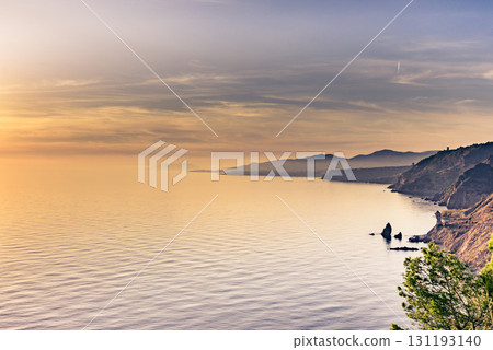 Coast landscape, cliffs in Andalusia Spain 131193140