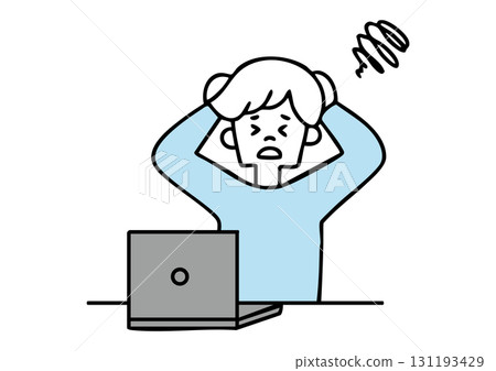 Man working on a computer 03 131193429