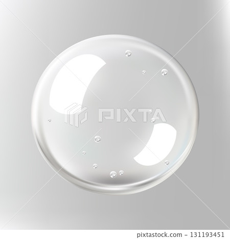 Realistic glossy glass ball.Abstract 3D light bubble with glare. Realistic glossy glass ball.Abstract 3D light bubble with glare. 131193451