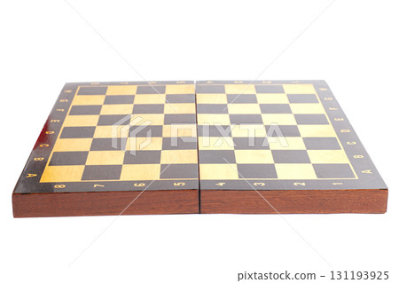 Empty chess board isolated on white background Empty chess board isolated on white background 131193925