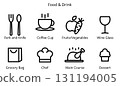 Food and Drink Line Icon Set. 131194005