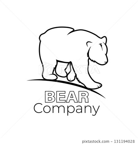 Bear vector icon. Grizzly blak silhouette symbol. Wild animal sign. 131194028
