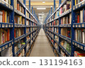 logistic warehouse. packing line in a logistics warehouse. conveyor belt in a modern production line 131194163