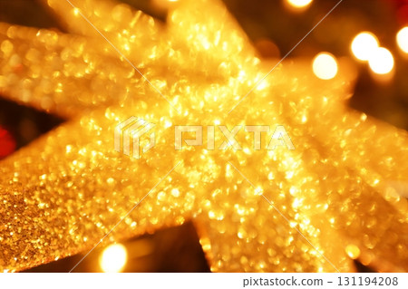 Sparkling gold Christmas background photo (blurred) 131194208