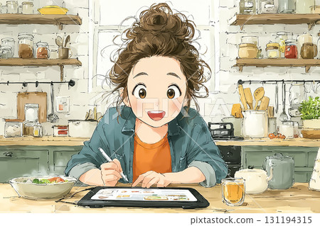 Miyu Series: Getting ready while having breakfast 131194315