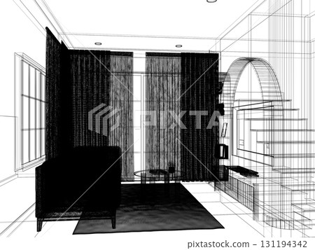 modern living room interior design, 3d rendering modern living room interior design, 3d rendering 131194342