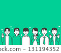 Male and female smile set illustration 131194352