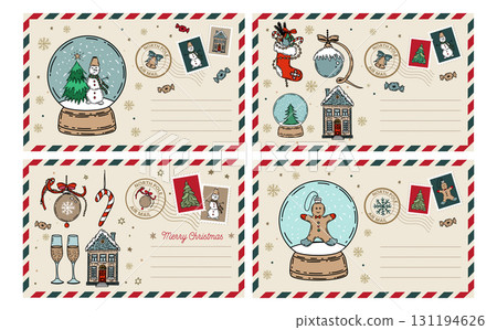 christmas, card, vector 131194626