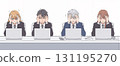 困惑的商人和女商人的動漫插圖 131195270