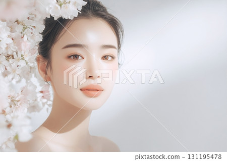 美麗的白人女性皮膚護理 美麗的白人女性皮膚護理 131195478
