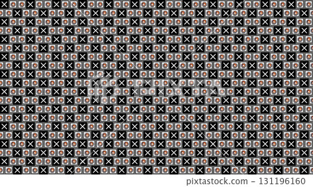 Whirlwind and crosses grid. A geometric pattern features a grid of repeating elements on a black background.  131196160