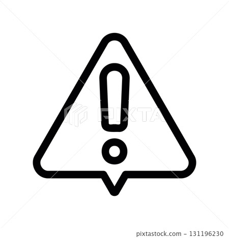 Simple black vector icon with a theme warning, danger Simple black vector icon with a theme warning, danger 131196230