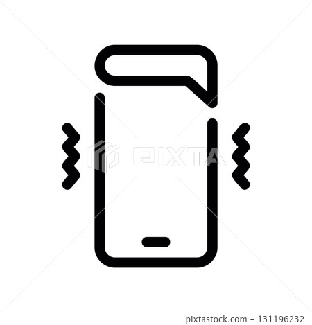 Simple black vector icon with a theme vibration mode Simple black vector icon with a theme vibration mode 131196232