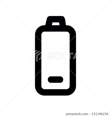 Simple black vector icon with a theme battery charge indicator 131196256