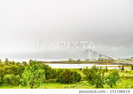 Bridge over fjord, Lofoten islands Norway Bridge over fjord, Lofoten islands Norway 131196619