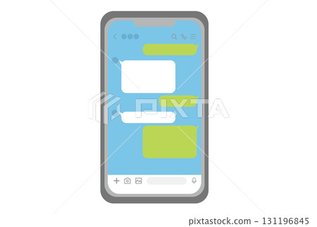 A smartphone displaying the messaging app 131196845