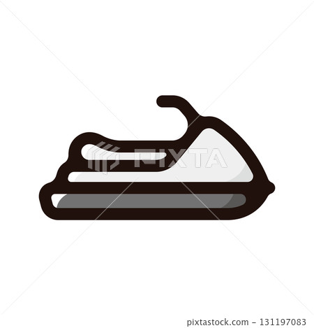 Jet ski, jet bike illustration icon (leisure, resort, beach material) Jet ski, jet bike illustration icon (leisure, resort, beach material) 131197083