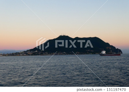 Mount Hakodate shining in the sunset 131197470