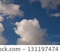 Big clouds in a blue autumnal sky (Northern Europe), no edit straight out of camera 131197474