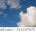 Big clouds in a blue autumnal sky (Northern Europe), no edit straight out of camera 131197475