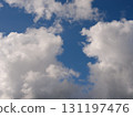 Big clouds in a blue autumnal sky (Northern Europe), no edit straight out of camera 131197476