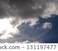 Big clouds in a blue autumnal sky (Northern Europe), no edit straight out of camera 131197477