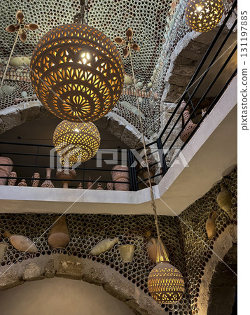 Explore traditional pottery at the Guellala shop in Djerba, Tunisia amid stunning desert scenery 131197885