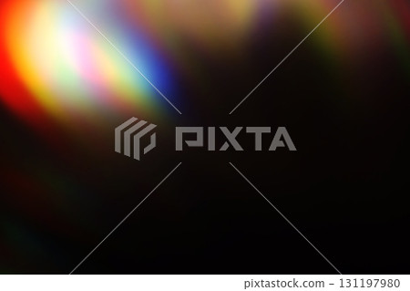 Abstract Iridescent Glow in Dark Background with Holographic Highlights 131197980