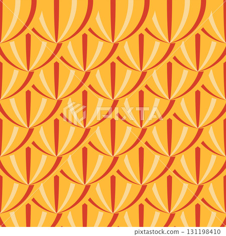 Seamless pattern with a colorful ball, circus and children s play theme. Flat cartoon style. 131198410