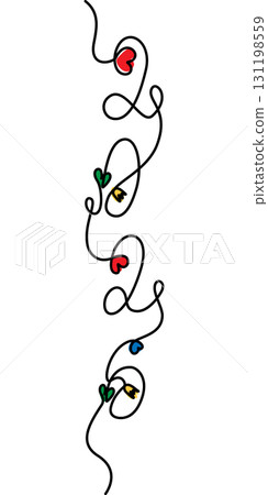 2026 Vertical Hand Drawn Lettering Composition with Hearts and flower decor New Year Greeting Design 131198559