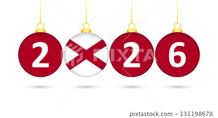 Alabama State Flag Christmas Balls 2026 Decoration. Alabama State Flag Christmas Balls 2026 Decoration. 131198678