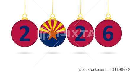 Arizona State Flag Christmas Balls 2026 Decoration. 131198680